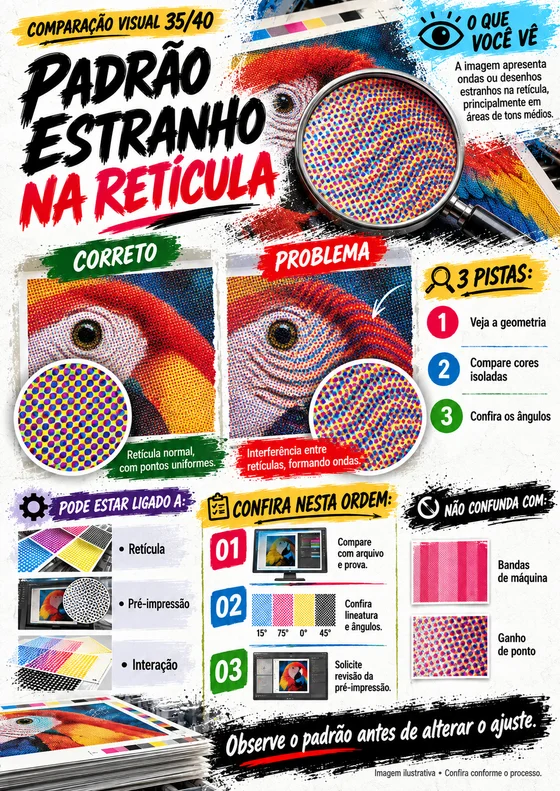 Página real: Padrão estranho na retícula (moiré)